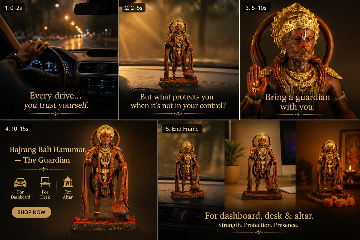 Bajrang Bali Hanuman | Premium Matte Sindoori Idol