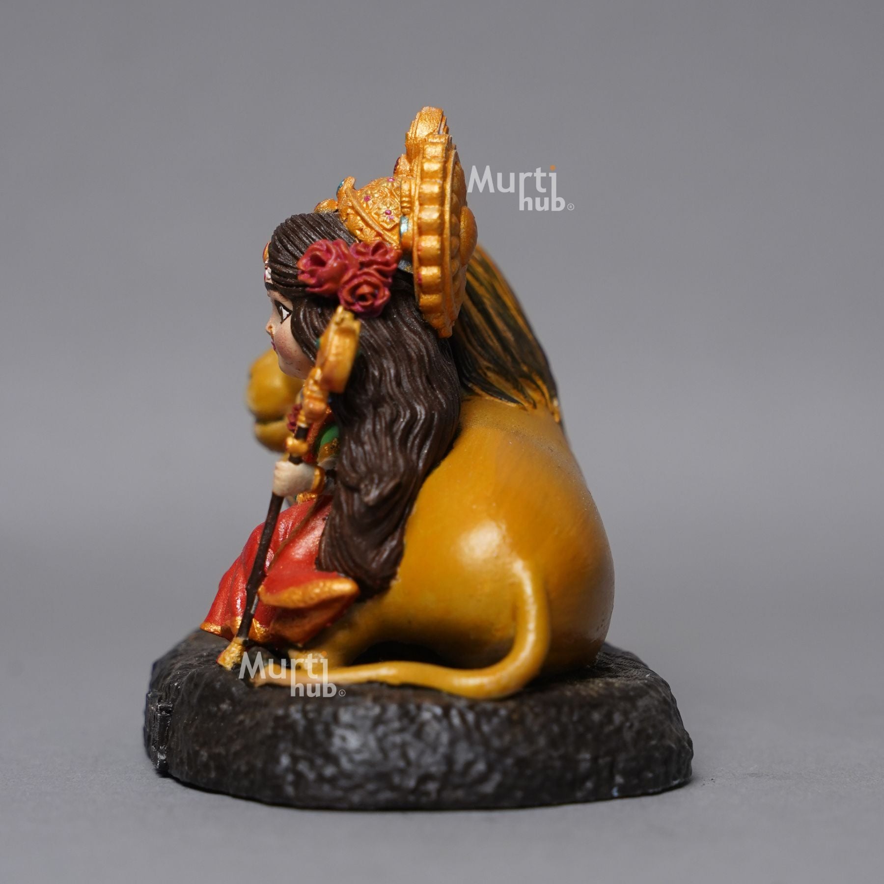 Maa Durga with Lion – The Fierce Protector Hand painted