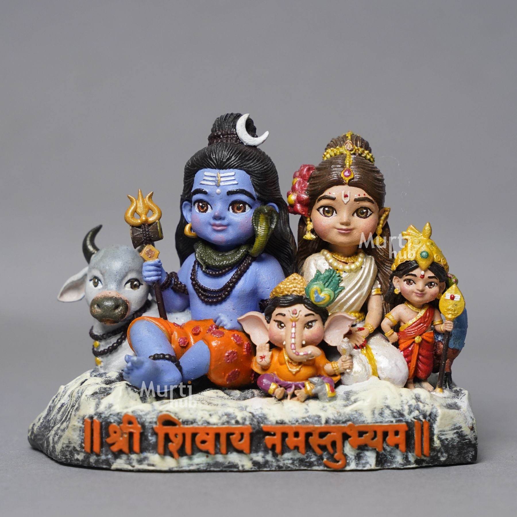 Shiv pariwar – Divine Harmony Hand-Painted