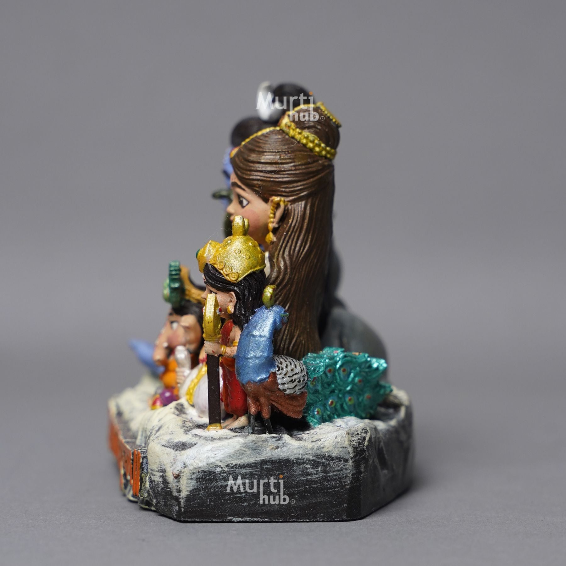 Shiv pariwar – Divine Harmony Hand-Painted