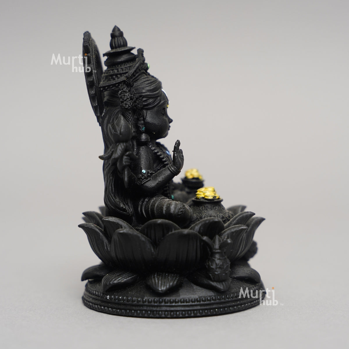 Baal Laxmi – Divine Prosperity Idol in Black for Car & Home