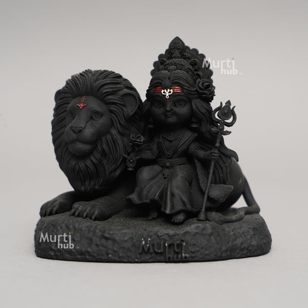 Baal Durga Maa with Lion – Car Dashboard Idol
