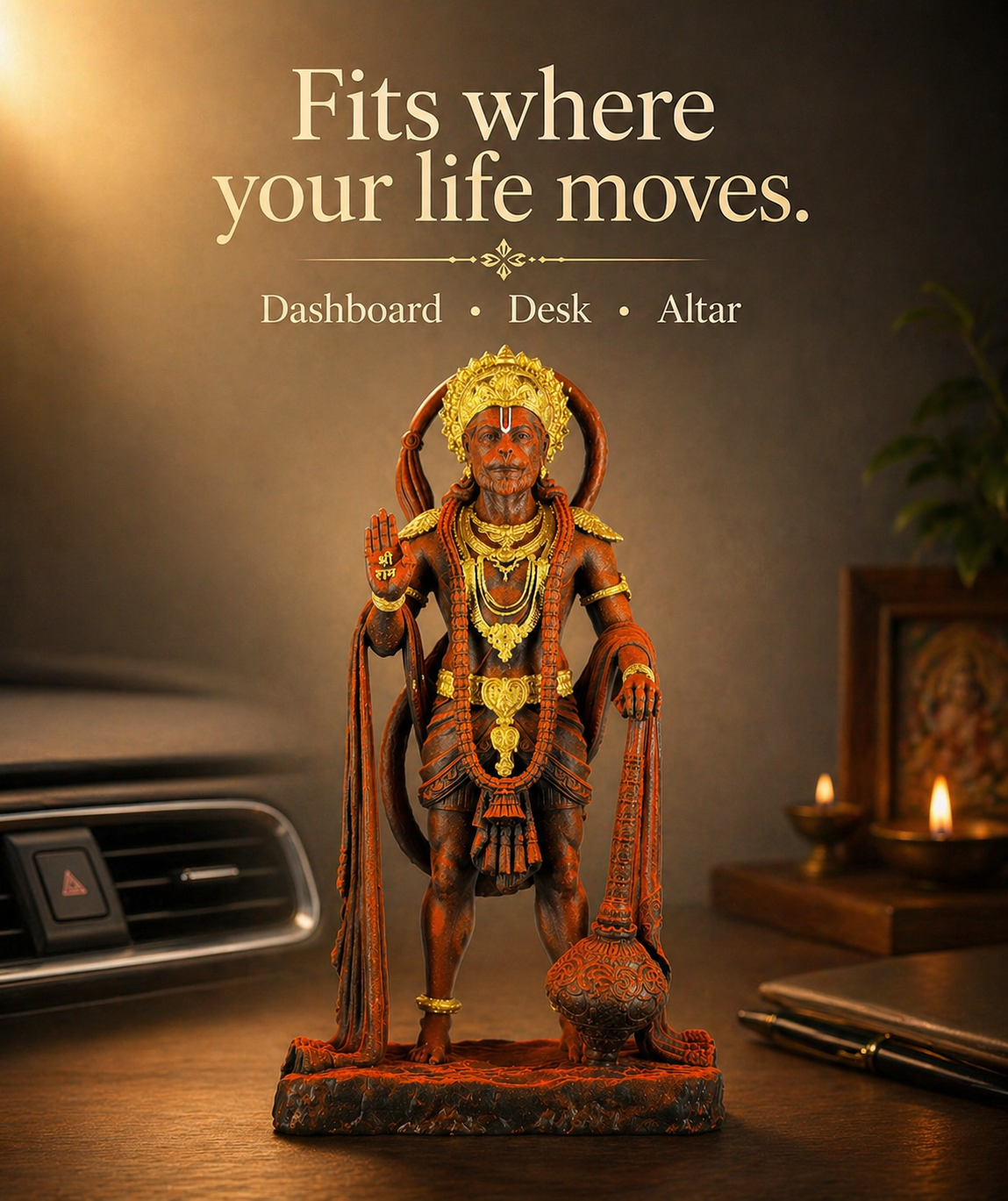 Bajrang Bali Hanuman | Premium Matte Sindoori Idol