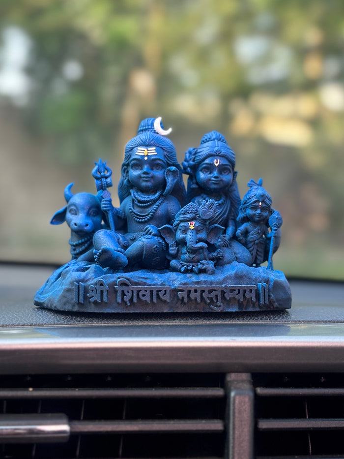 Shiv Parivar - Divine Harmony | Shiva, Parvati, Ganesha, Kartikeya & Nandi | Car Dashboard